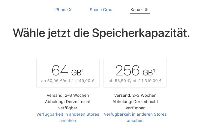 iPhone X: Apple verkürzt Lieferzeiten